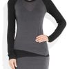 Donna Karan New York Woolblend Jersey Contrast Top in Gray (slate) - Lyst