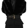 Marni Belted Rabbit and Wool Stole in Black - Lyst
