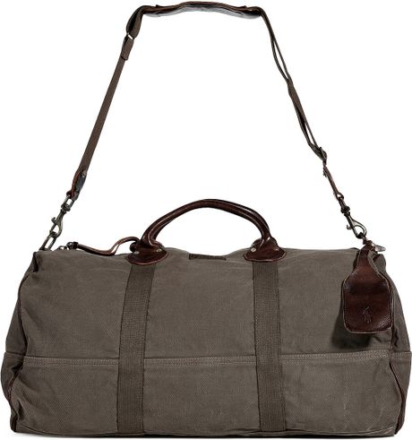 Polo Ralph Lauren Olive Canvas Barrell Duffle Bag in Green for Men (olive) - Lyst