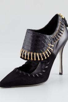 Sergio Rossi Mixedmedia Maryjane Bootie - Lyst