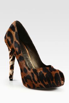 Stuart Weitzman Victor Leopardprint Calf Hair Platform Pumps - Lyst