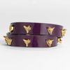 Tory Burch Foxhead Studded Wrap Bracelet in Purple (pretty violet/ gold) - Lyst