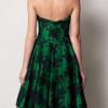 Alexander Mcqueen Flower Lace Strapless Dress in Green (emerald) - Lyst