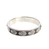 Alexander Mcqueen Skinny Enamel Skull Bangle in Silver - Lyst