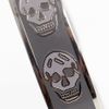 Alexander Mcqueen Skinny Enamel Skull Bangle in Silver - Lyst