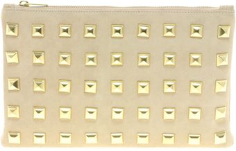 Asos Suede Studded Clutch - Lyst