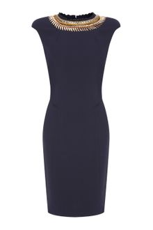 Bastyan Erin Embellished Neckline Dress - Lyst