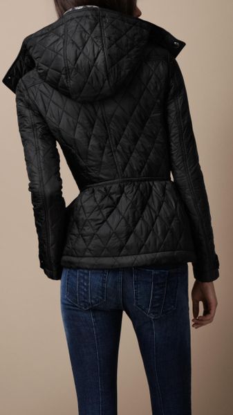 Burberry Brit Hooded Quilted Jacket In Black Lyst 3379