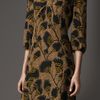 Burberry Printed Silk Dress in Green (dark camel) - Lyst