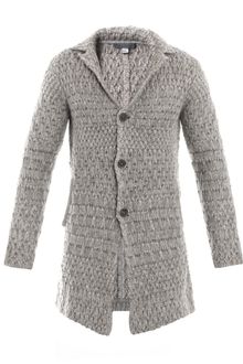 John Varvatos Alpacawool Jacquard Cardigan - Lyst