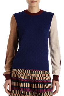 Kenzo Cashmere Colorblock Sweater - Lyst