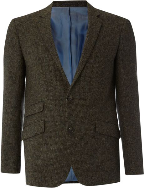 Herringbone Blazer Men