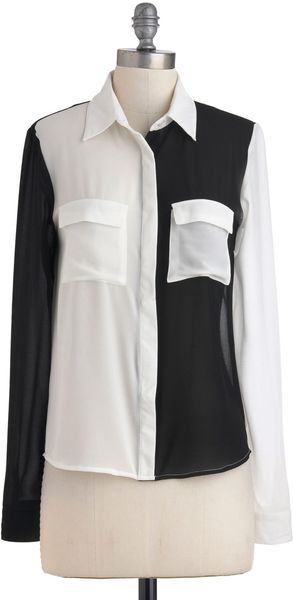 Modcloth On The Double Top in Black - Lyst