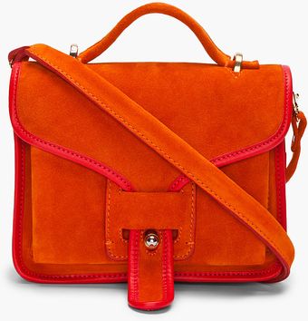 Opening Ceremony Orange Combo Suede Messenger Bag - Lyst