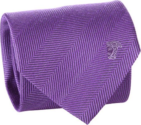 Versace Chevron Box Chain Tie in Purple for Men (p) - Lyst