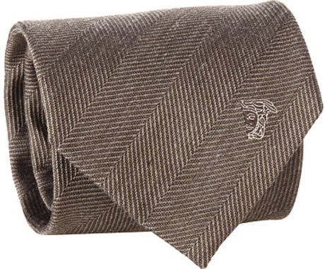 Versace Chevron Box Chain Tie in Brown for Men (t) - Lyst