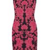 Alexander Mcqueen Brocade Dress in Red (black) - Lyst