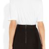 Alexander Mcqueen Embellished Cotton Tshirt in White - Lyst