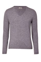 Closed Heather Grey Cashmere Vneck Pullover