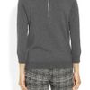 Lela Rose Embellished Wool Sweater in Gray (charcoal) - Lyst