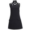 Miu Miu Crepe Dress with Mirrored Appliqué in Black - Lyst