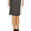 Narciso Rodriguez Leathertrimmed Stretchwool and Tweed Skirt in Gray (black) - Lyst