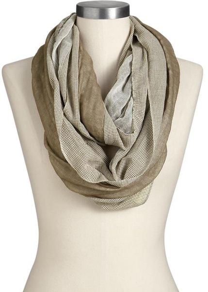 Old Navy Houndstoothedge Infinity Scarves in Beige (neutral) | Lyst