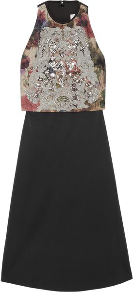 Preen Eve Embellished Stretch-twill Dress - Lyst
