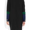 Preen Zora Shearling and Cotton Blend Twill Coat in Black - Lyst