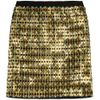 Proenza Schouler Embellished Jersey Mini Skirt in Gold (black) - Lyst