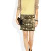 Proenza Schouler Embellished Jersey Mini Skirt in Gold (black) - Lyst