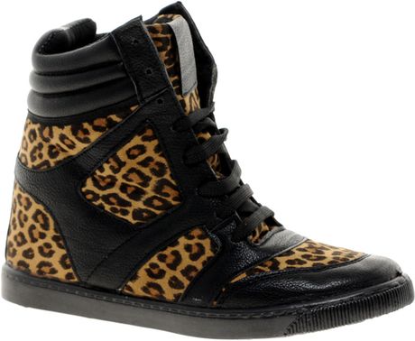 River Island Darice Wedge High Top Trainers in Animal (leopard) | Lyst