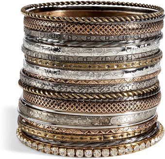R.j.graziano Mixed Metal Set Of Bangles - Lyst