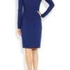 Stella Mccartney Embossed Paneled Jersey Dress in Blue (midnight) - Lyst