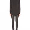 Alexander Wang Silk Georgette Mock Neckplacket Blouse in Black - Lyst