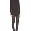 Alexander Wang Silk Georgette Mock Neckplacket Blouse in Black - Lyst