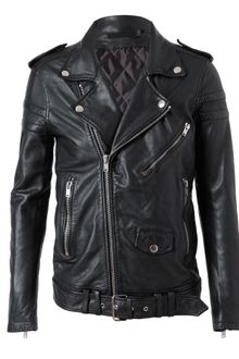 Blk Dnm Leather Motorcycle Jacket - Lyst