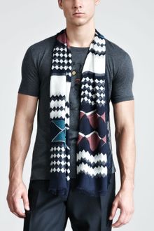 Burberry Prorsum Printed Modal Cashmere Scarf - Lyst