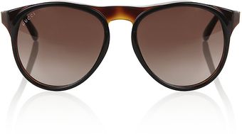 Gucci Tortoiseshell Round Sunglasses - Lyst