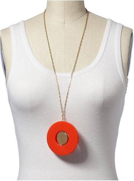 Kate Spade Come Full Circle Pendant in Gold (red) - Lyst