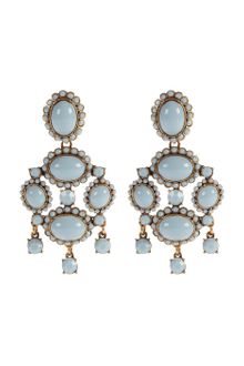 Oscar de la Renta Opaque Cabochon Drop Earrings - Lyst