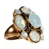 Oscar De La Renta Multiple Stone Ring in Gold (cream) - Lyst