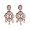 Oscar De La Renta Opaque Cabochon Drop Earrings in Pink - Lyst