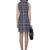 Oscar De La Renta Tweed Sleeveless Roll Neck Dress in Blue - Lyst