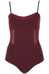 Topshop Jersey and Mesh Bodysuit