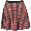 Topshop Red Check Skater Skirt in Red - Lyst