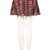 Topshop Red Check Skater Skirt in Red - Lyst