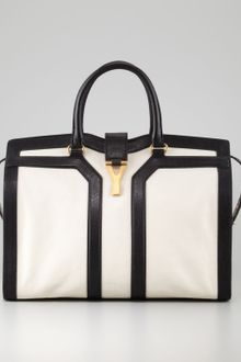 Yves Saint Laurent Twotone Cabas Chyc Tote Large - Lyst