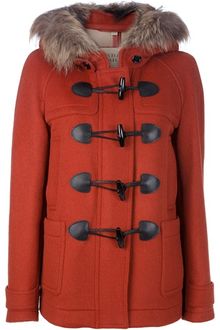Burberry Brit Hooded Coat - Lyst