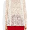 Chloé Belted Lace Blouse in White - Lyst